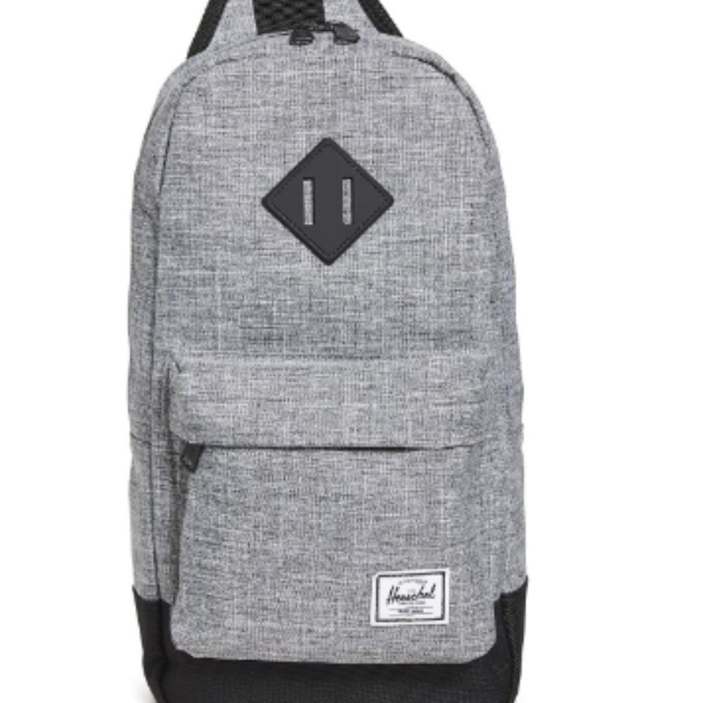 Herschel Heritage Shoulder Bag. Raven Crosshatch/Black